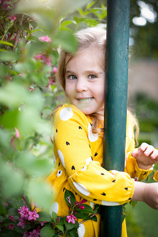 girl in bushes
